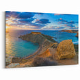 Malta Canvas Prints - Golden Bay Sunset Over Scenic Cliffs and Sea