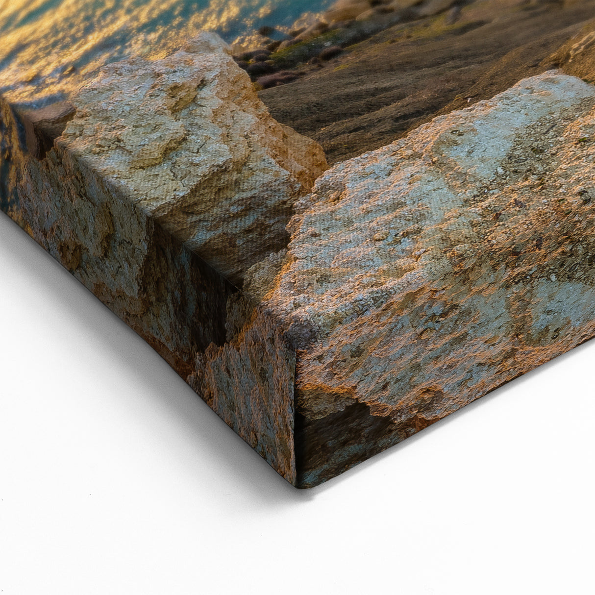 Malta Canvas Prints - Golden Bay Sunset Over Scenic Cliffs and Sea