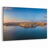 Malta Canvas Prints - Aerial View of Valletta at Sunrise Mediterranean Art