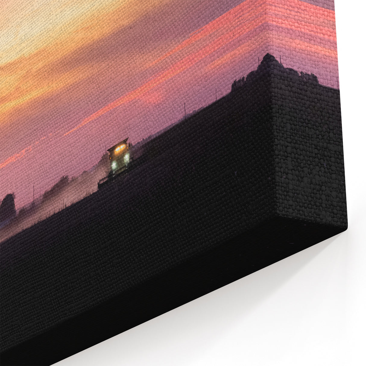 Iowa Photography Art - Wind Turbines at Sunset Iowa Scenery Canvas Print