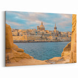 European Coastal Art - Valletta’s Historic Skyline and Mediterranean View
