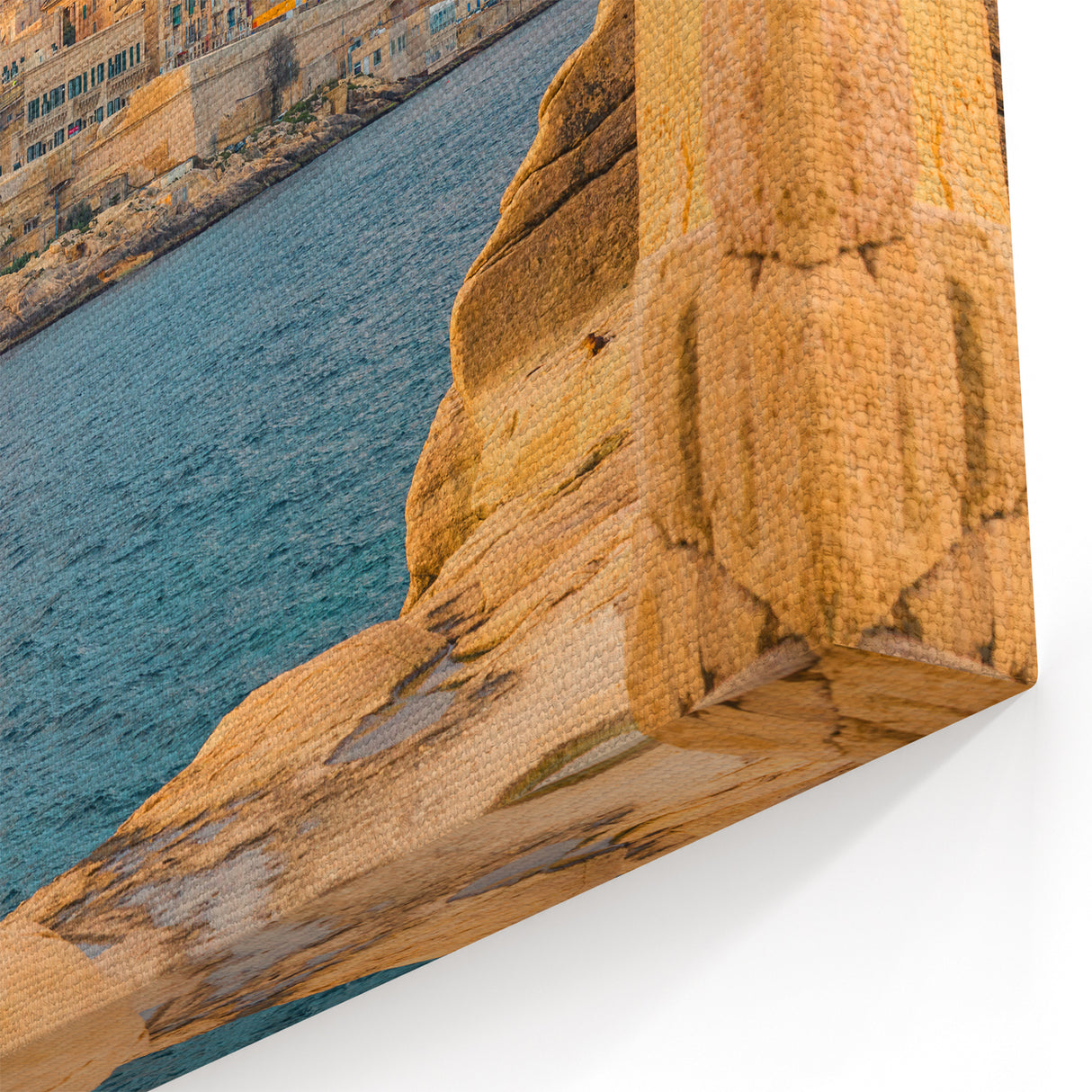 European Coastal Art - Valletta’s Historic Skyline and Mediterranean View