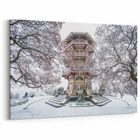 Baltimore Photography Wall Art - Snowy Pagoda in Patterson Park Scene