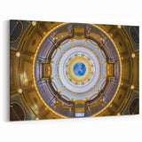 Iowa Art Collection - Capitol Dome Interior Iowa Photography Canvas Print