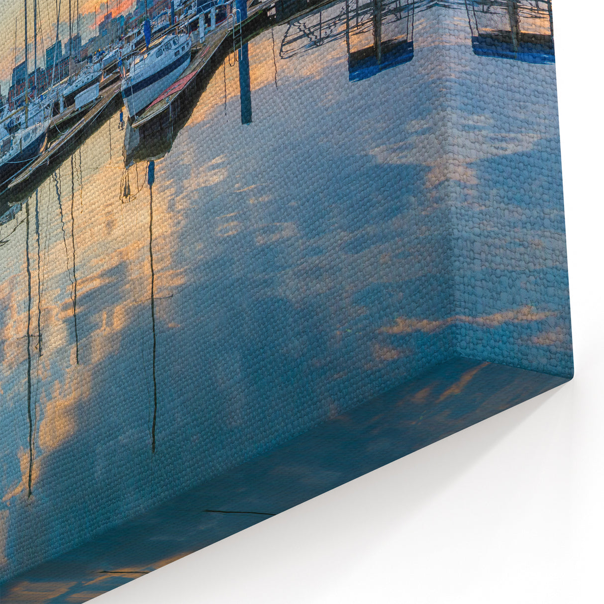 Baltimore Harbor Canvas - Peaceful Sailboats at Sunrise Scene