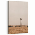 Farmhouse Wall Art – Windmill and Cattle in Field – Rustic Country Decor