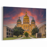 Iowa Wall Art - Stunning Iowa State Capitol Sunset Iowa Scenery Prints