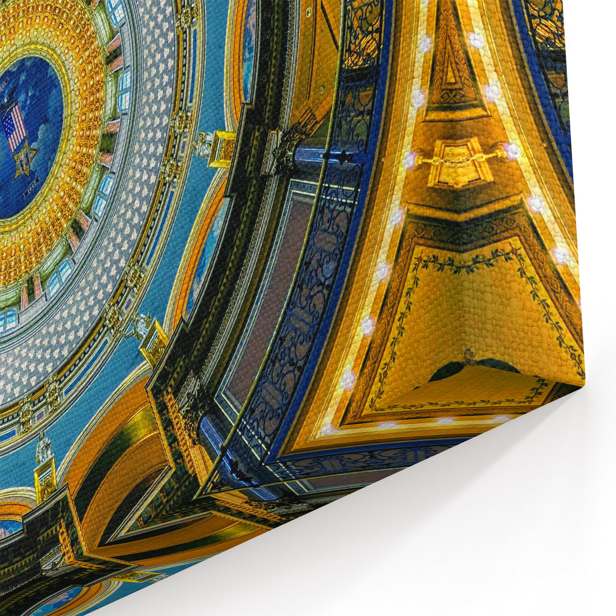 Iowa Photography Wall Art - Detailed Capitol Dome View Iowa Art Prints