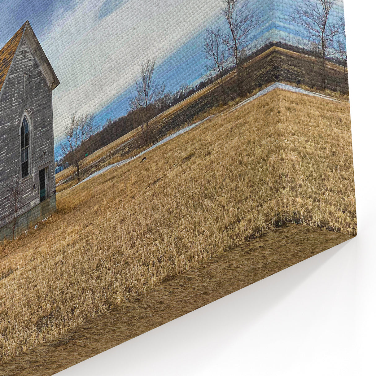 Iowa Scenery Prints - Abandoned Church in Rural Iowa Landscape Art