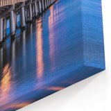 Chesapeake Bay Canvas Prints - Illuminated Bridge at Night Scenic Art