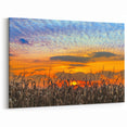 Indiana Landscape Art - Majestic Cornfield Sunset Indiana Home Decor