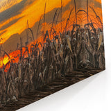 Indiana Landscape Art - Majestic Cornfield Sunset Indiana Home Decor