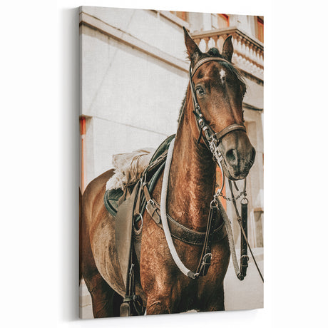 Vintage Farmhouse Horse Art - Rustic Country Style Wall Decor Print