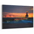Indiana Wall Art - Lighthouse at Sunset Scenic Indiana Prints for Home Decor