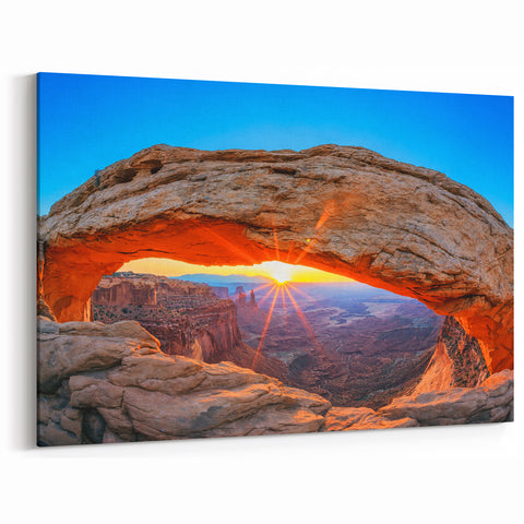 Utah Scenic Wall Art – Stunning Sunrise Over Mesa Arch National Park Print