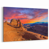 Southwestern Landscape Art – Delicate Arch at Sunset in Arches National Park