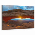 Scenic Moab Photography – Sunrise Through Mesa Arch in National Park Print