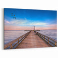 Chesapeake Bay Scenic Art - Peaceful Pier View in Canvas and Framed Prints