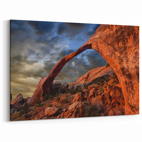Delicate Arch Prints – Dramatic Sky Over Landscape Arch in Utah Scenic Art