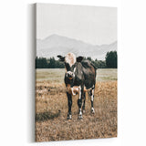 Majestic Cow in Pasture - Rustic Farmhouse Wall Art Print