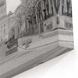 Indianapolis Landmarks Canvas - Black and White Capitol Street Scene