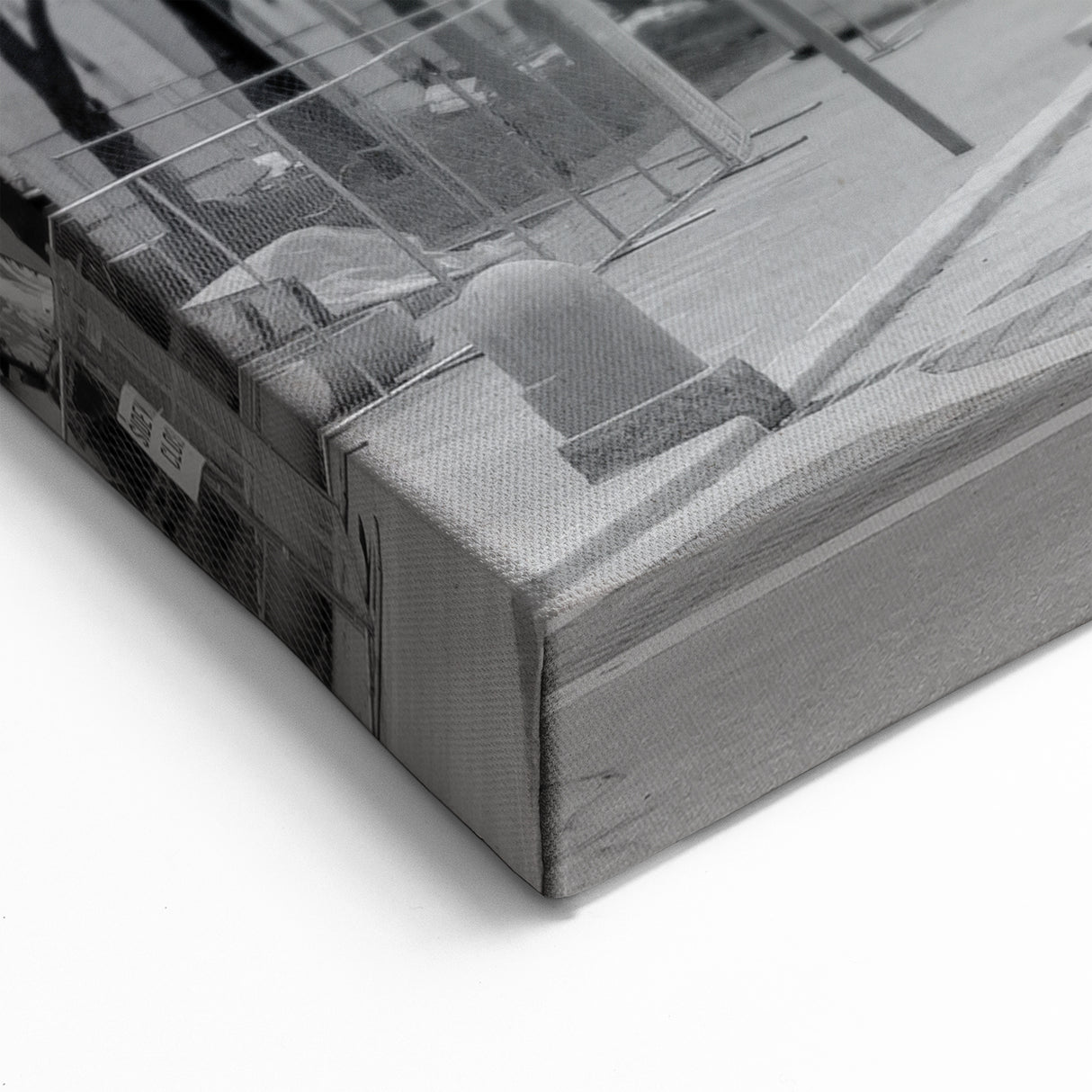 Indianapolis Landmarks Canvas - Black and White Capitol Street Scene