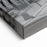 Indianapolis Landmarks Canvas - Black and White Capitol Street Scene