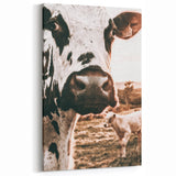Charming Close-Up Cow - Rustic Farmhouse Wall Art Decor