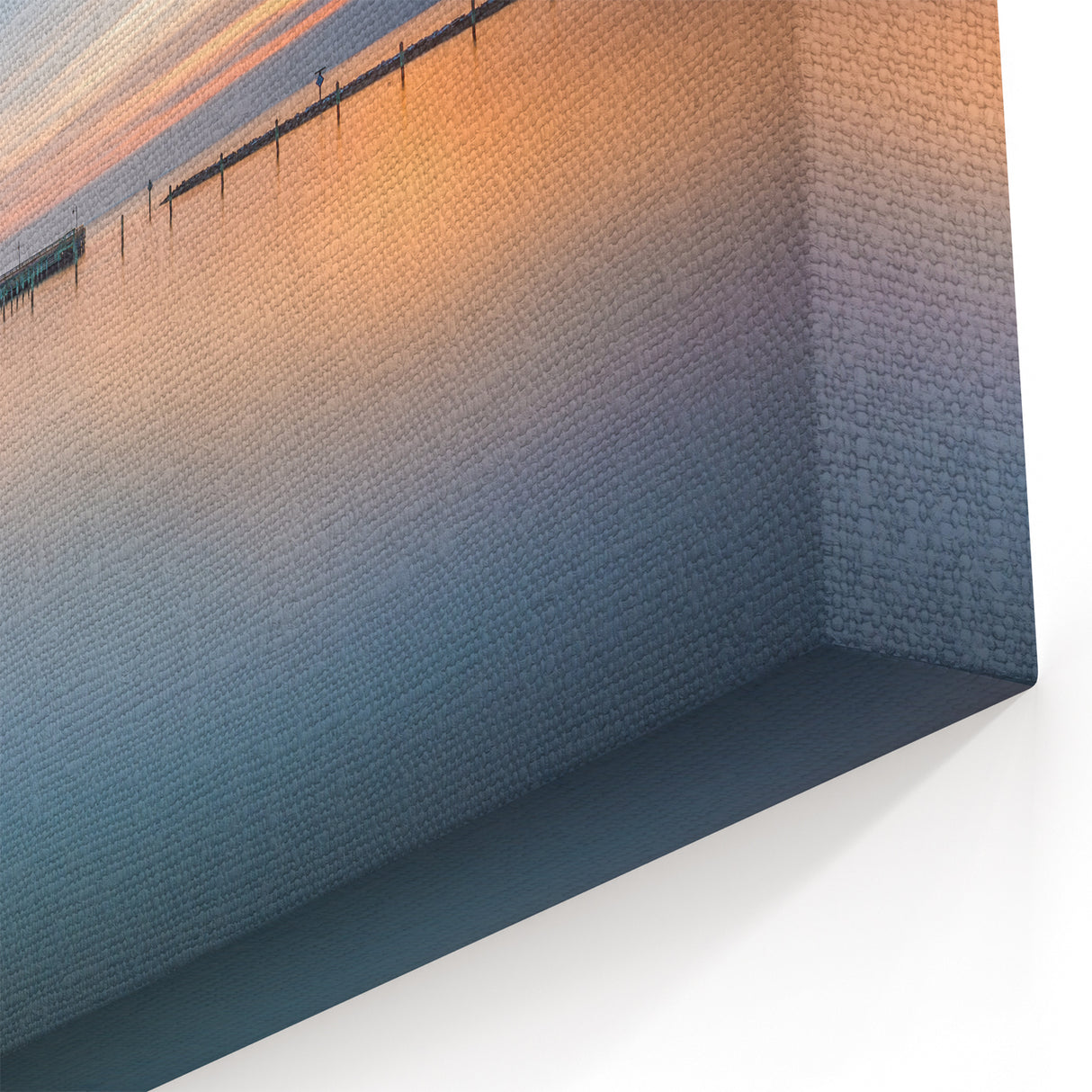 Chesapeake Bay Wall Art - Tranquil Sunset Pier View in Canvas Prints