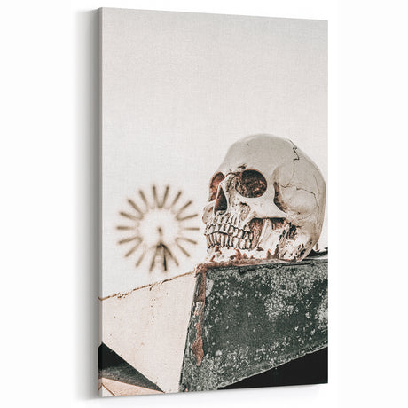 Rustic Farmhouse Wall Art with Skull and Windmill | Vintage Decor
