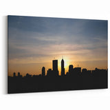 Indianapolis Skyline Wall Art - Sunset Silhouette of Downtown Cityscape