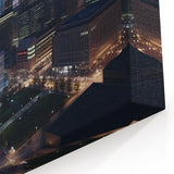 Downtown Indianapolis Art - Nighttime Cityscape with Skyline Lights