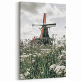 Rustic Windmill Wall Art | Farmhouse Style Decor with Wildflowers