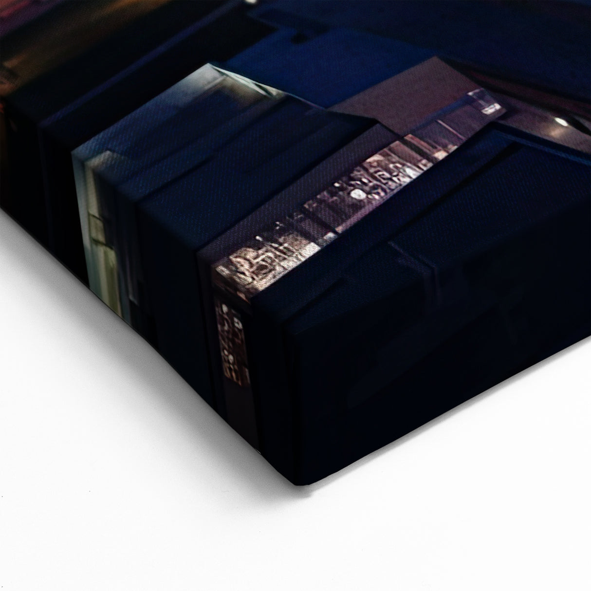 Indianapolis Landmarks Canvas - Sunset Cityscape with Illuminated Streets