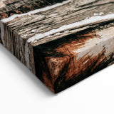 Rustic Firewood Wall Art | Winter Farmhouse Decor with Snow-Covered Wood