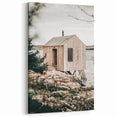 Coastal Wooden Cabin Wall Art | Farmhouse Rustic Decor by the Water