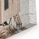 Coastal Wooden Cabin Wall Art | Farmhouse Rustic Decor by the Water