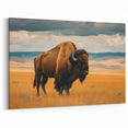 Custom Oklahoma Art - Majestic Buffalo in Prairie Landscape Canvas Print