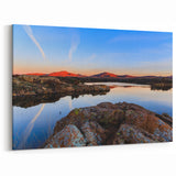 Framed Oklahoma Art - Majestic Mountain Landscape with Reflection