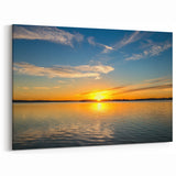 Oklahoma Scenic Prints - Vibrant Sunset Over Lake Wall Art