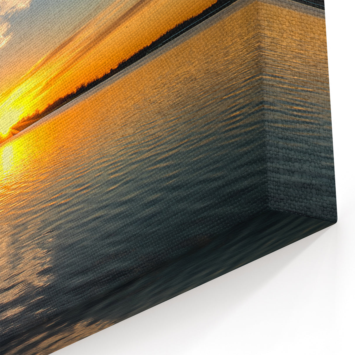 Oklahoma Scenic Prints - Vibrant Sunset Over Lake Wall Art