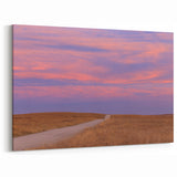 Custom Oklahoma Art - Peaceful Prairie Road at Sunset Wall Print
