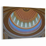Oklahoma State Art - Capitol Dome Interior Architecture Framed Print