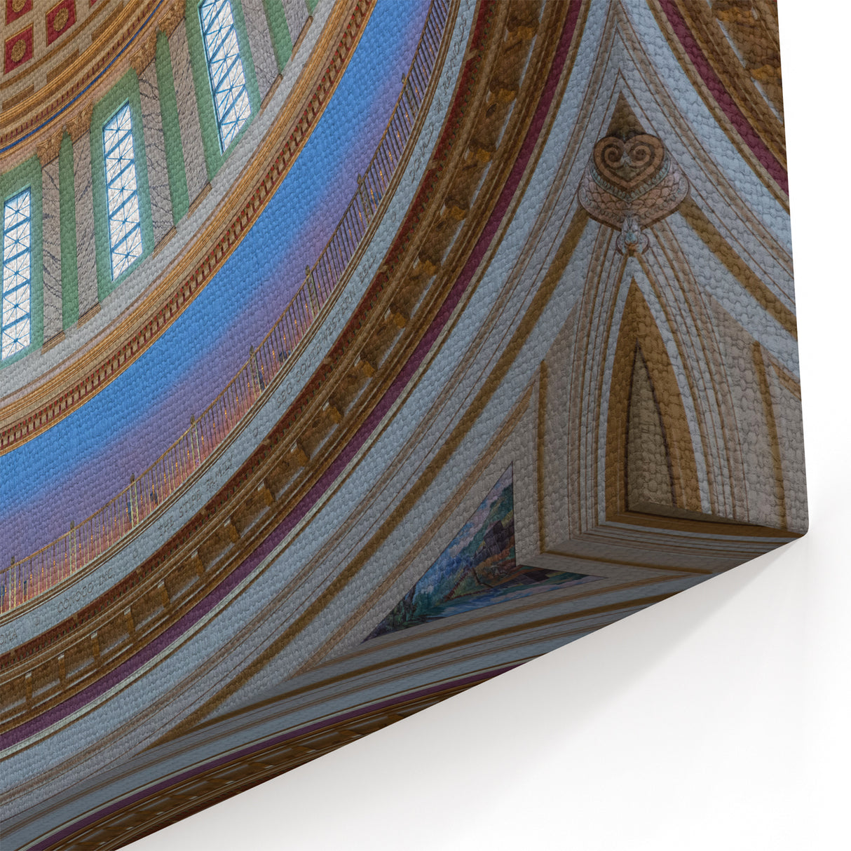 Oklahoma State Art - Capitol Dome Interior Architecture Framed Print