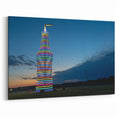 Custom Oklahoma Art - Route 66 Neon Bottle Sculpture Canvas Print