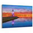 Oklahoma Wall Art - Vibrant Lake Hefner Lighthouse Sunset Canvas Prints