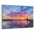 Custom Oklahoma Photography Art - Lake Hefner Sunset Lighthouse Print
