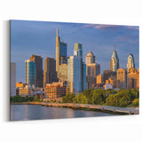 Custom Philadelphia Canvas Art - Modern Skyline by the River View
