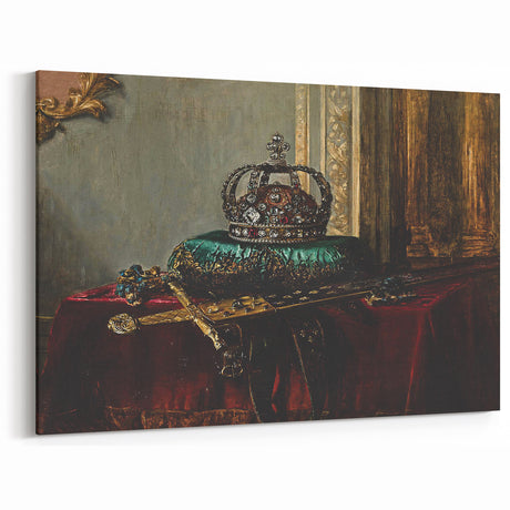 Dark Academia Wall Art – Vintage Gothic Crown and Sword Display