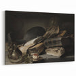 Dark Academia Wall Art – Still Life with Books, Helmet, and Jug